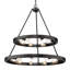 Lustre spectaculaire en roue de chariot 15 lumières Easterwood