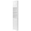 Meuble de coin haut pour salle de bain, 37 x 24 x 170 cm, en MDF monobloc, blanc.-110773295