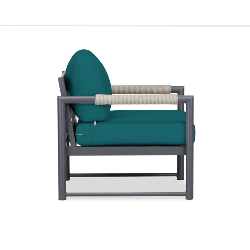 Alto Outdoor Lounge Chair, Cast Silver Sunbrella®, Slate Gray