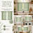 Heavy Textured Faux Linen Tier Curtains Semi Sheer Light Filtering Small Window Kitchen Curtains Short Cafe Curtains Drapes with Dual Rod Pocket Sage Green 25x36inch-2116767229-2116767230
