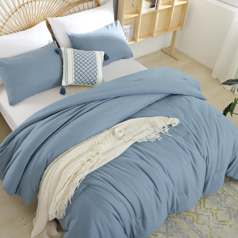 Lightweight & Cozy Boho Comforter Set, 3 Pieces All-Purpose Ultra Soft Microfiber Bedding Set for Home Bedroom Decor