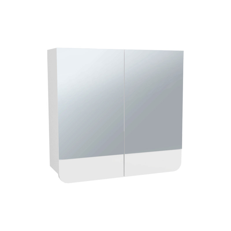 Armoire à pharmacie à miroir avec tablettes intérieures, solution de rangement et organisateur de salle de bain moderne, blanc