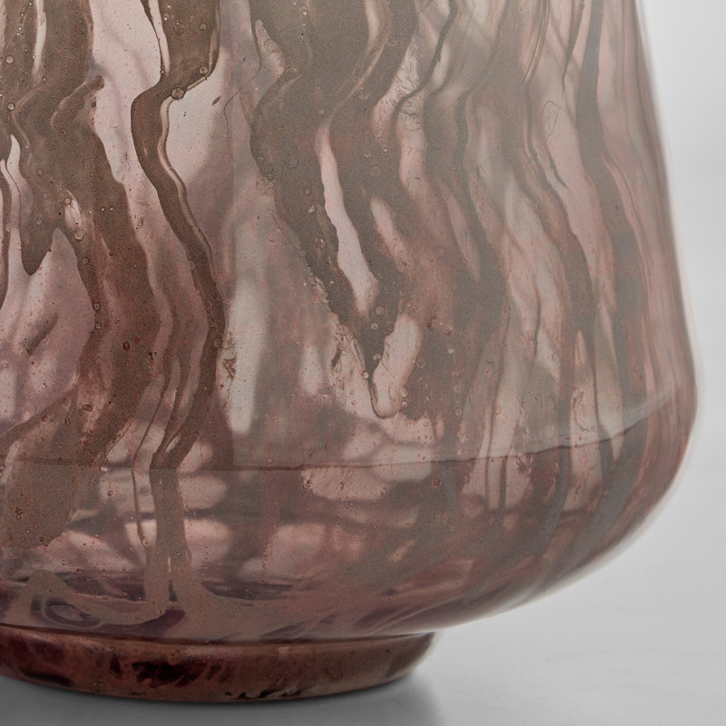 Billow Handmade Glass Table Vase, 17.75" H x 9" W x 9" D