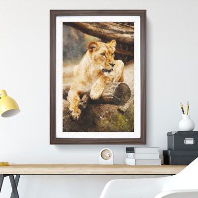 Lioness - Picture Frame Graphic Art