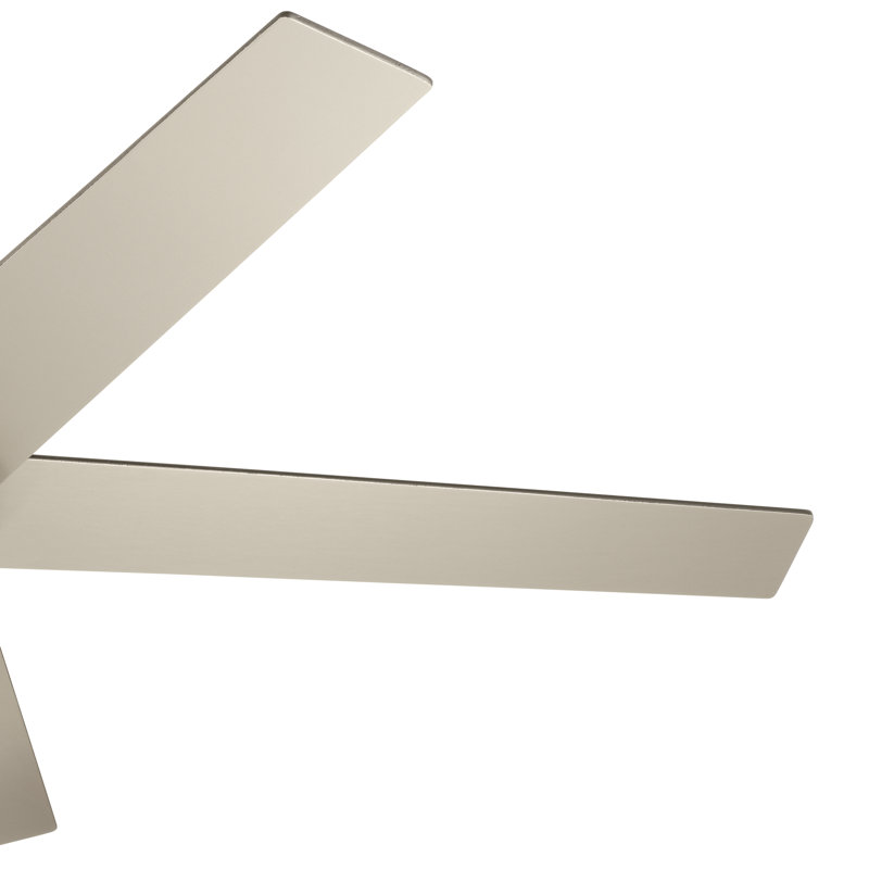 Brahm 56" Indoor Satin Black Ceiling Fan with Integrated LED and Remote Control Included, Satin Black with Silver Blades