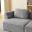 Tissu en chenille gris compressé à 3 places, sans assemblage, peu encombrant pour le bureau, confortable, avec support à ressorts ensachés en éponge, nettoyage à fermeture à glissière avec appartement, entretien facile-121106022