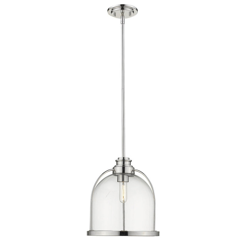 Moraine 1 - Light Matte Black Single Pendant, Silver