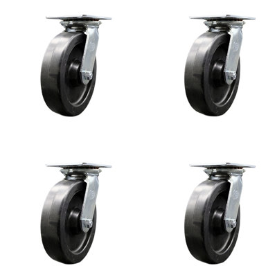 Polyolefin Caster with Roller Bearings and Swivel Locks