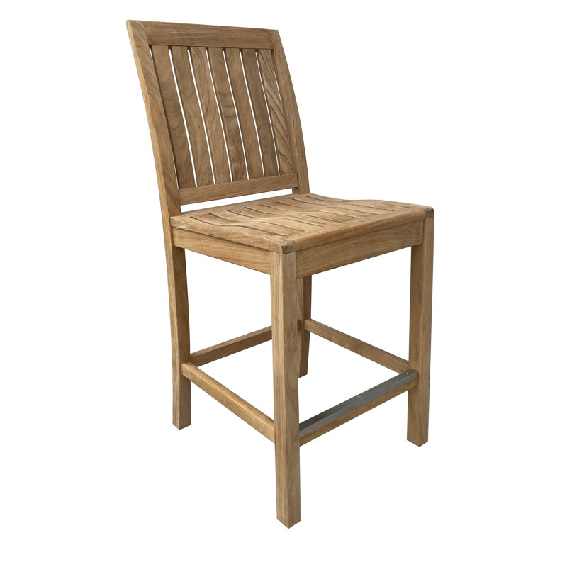 St. Lucia Teak Outdoor Barchair, Counter Stool (24” Seat Height)