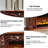 29.92"H Brown Retro Solid Wood Simulated Flame Heating Electric Fireplace-1843983475