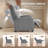 Manual Recliner, Comfortable Corduroy Recliner with Upholstered Back and Seat Cushion-2086262342