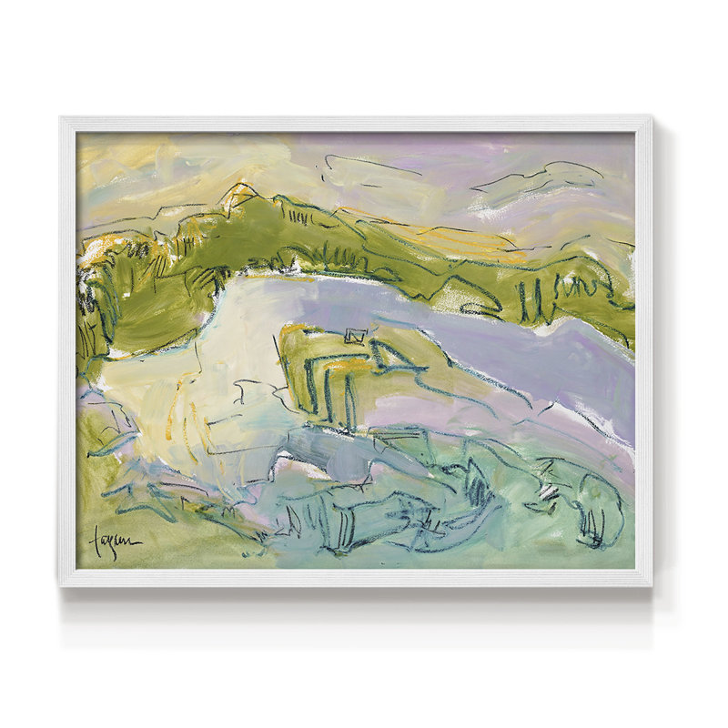 Treasured Island -Framed Print - Restickable, H 22 po x l 28 po, Blanc