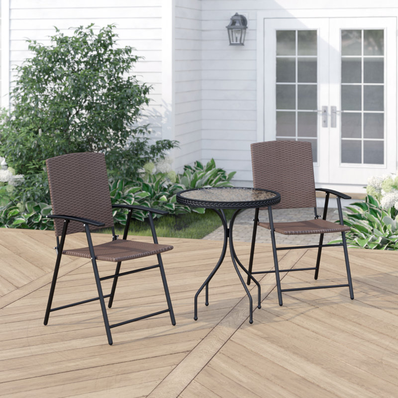 Bertfriede 2 - Person Patio Dining Set with Round Table