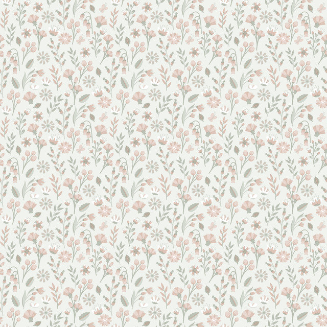 Échantillon de papier peint Blush Meadow, Green