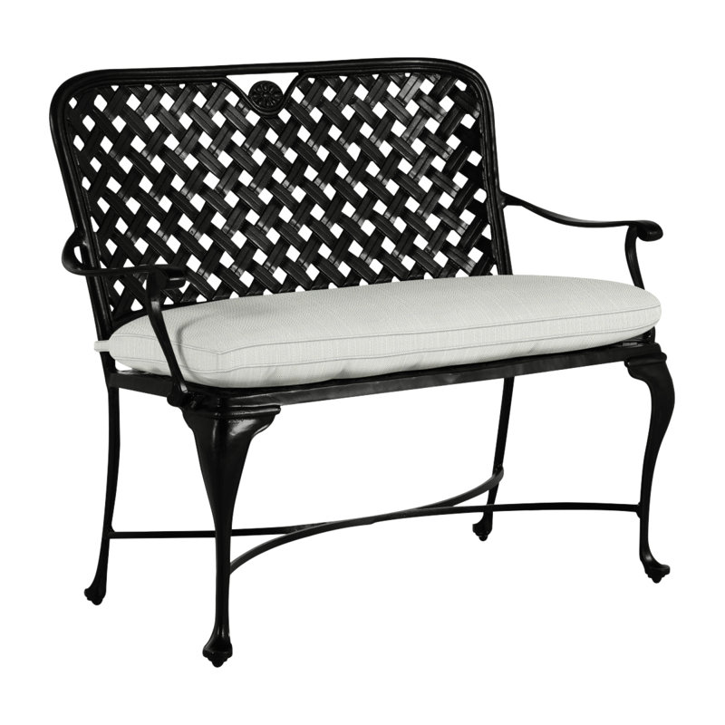 Provance Aluminum Garden Bench, Verona Silver, Ancient Earth, Welt