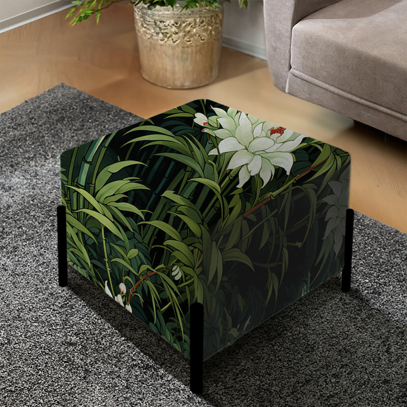 Repose-pieds carré Bamboo Forest Allure