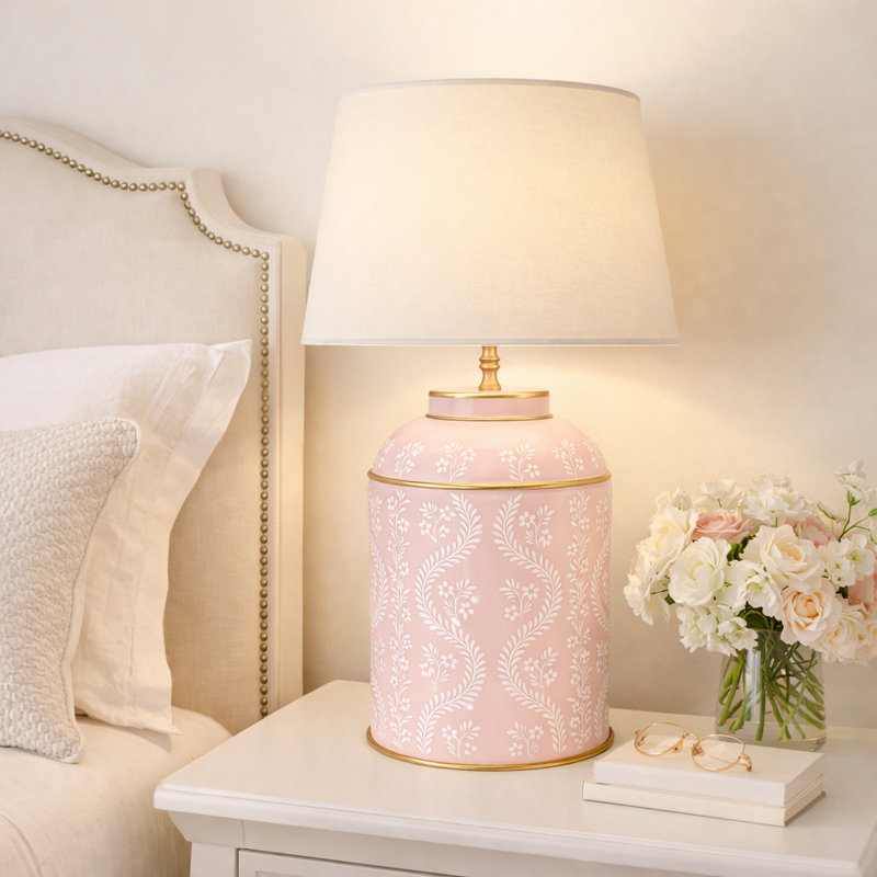 Bellman Metal Table Lamp,  Pale Pink