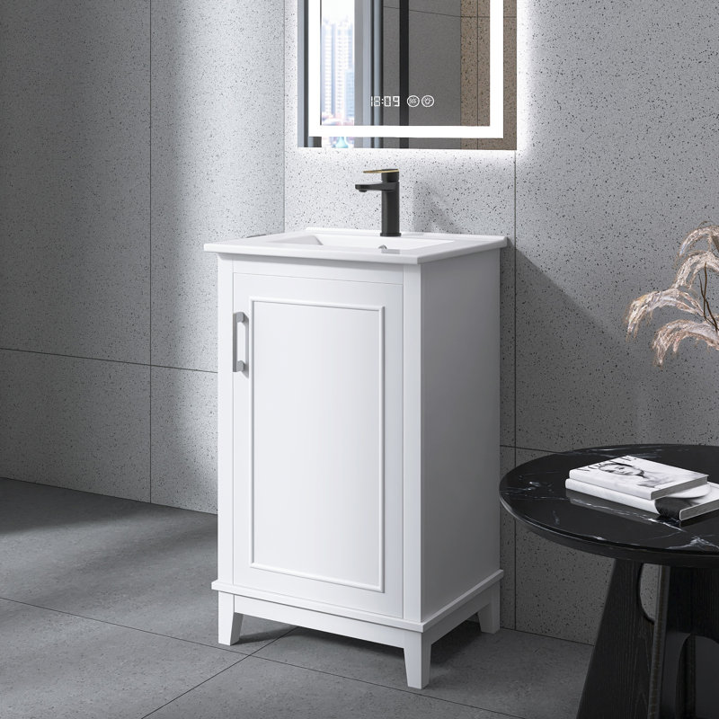 Ensemble de meuble-lavabo simple 20 po Bryhanna, Blanc