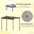 Metal Patio Shade Shelter,Outdoor Retractable Pergola Canopy,For Backyard,Porch Party,Garden-123203379