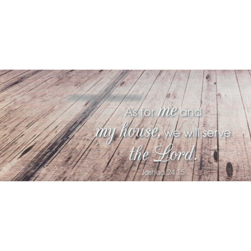 Doormat Insert As For Me&My Josh. 24:15 22x10