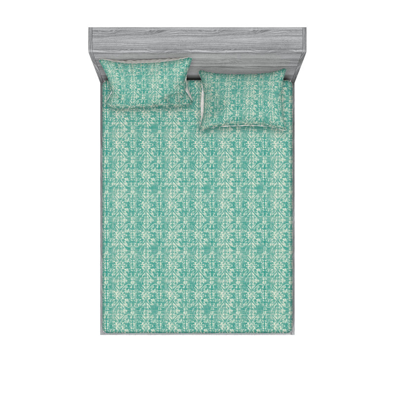 Drap-housse et taie décorative Ambesonne, Ensemble de draps très grand californien avec 2 t