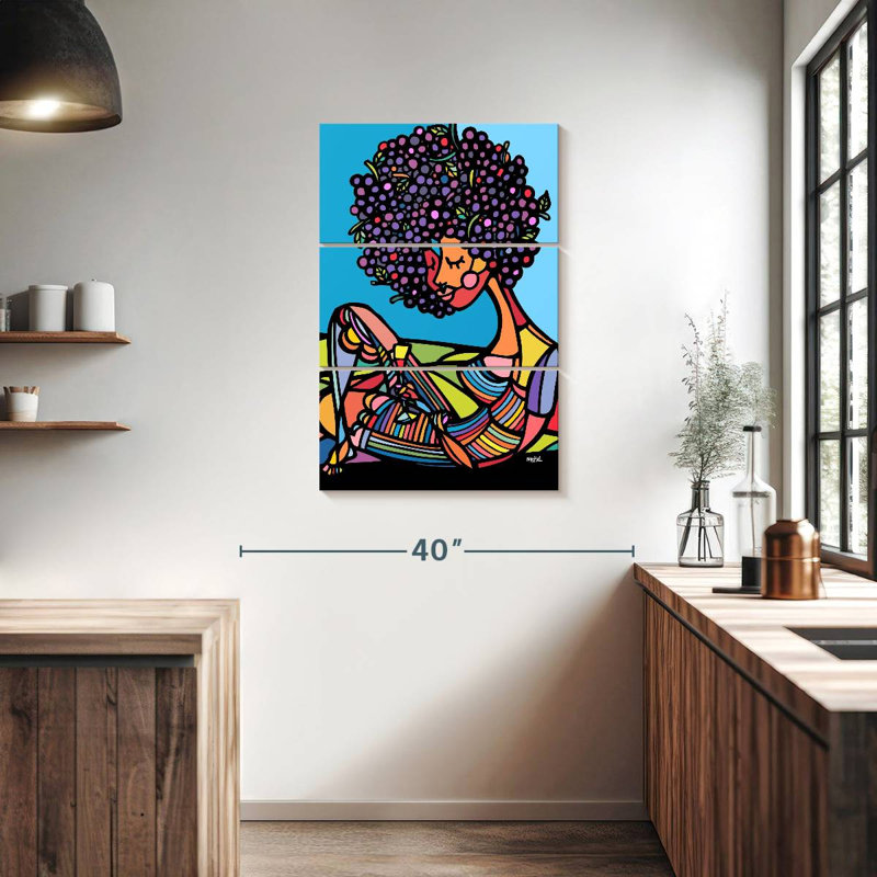 Leisha Afro, 38" H x 24" W