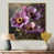 Toile avec cadre flottant or