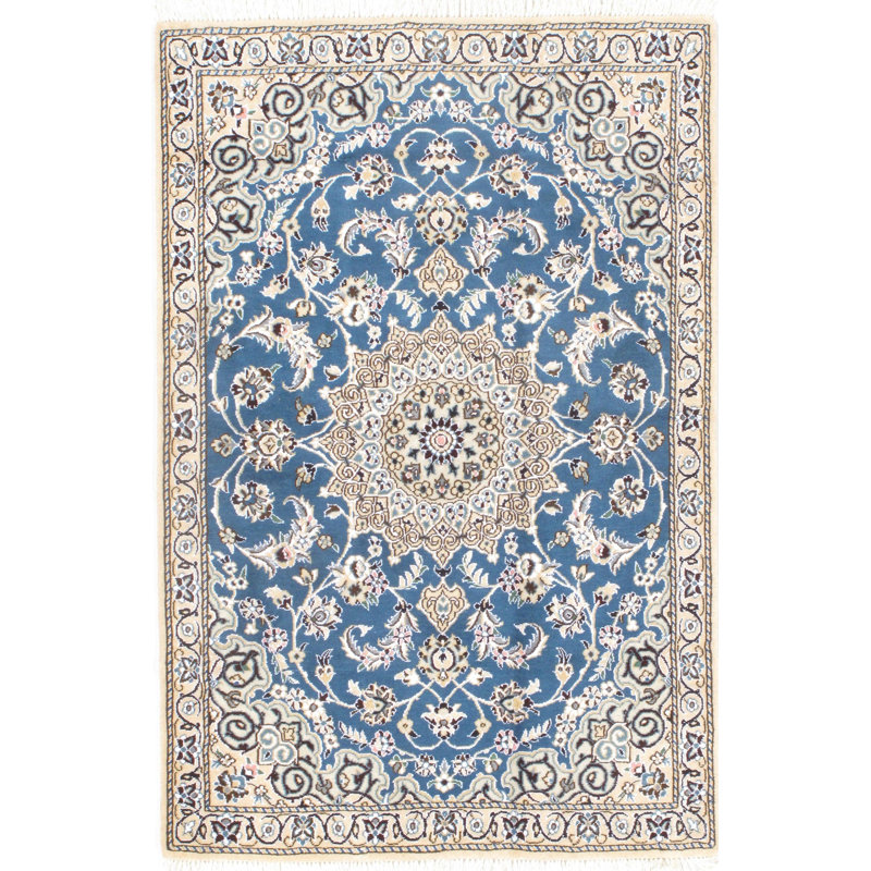Minodor Oriental Area Rug in Light Blue