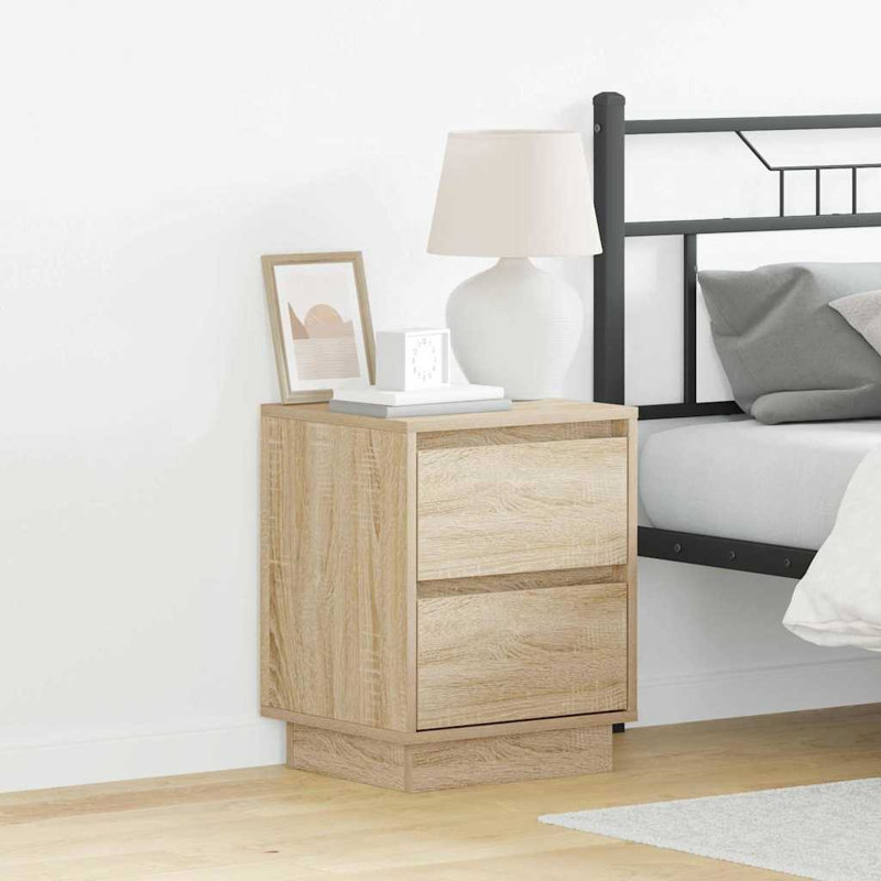Bedside Cabinet 39 X 34.5 X 50 Cm Engineered Wood, Sonoma Oak