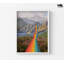 Rustic Retro Rainbow Grandma Cabin Living Room Decor, Vintage Mountain Nature Poster Print, Retro Rainbow Road Wall Poster-110837111-110837118-110837124