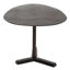 Table elliptique en aluminium brut pour terrasse moderne avec texture et esthétique
