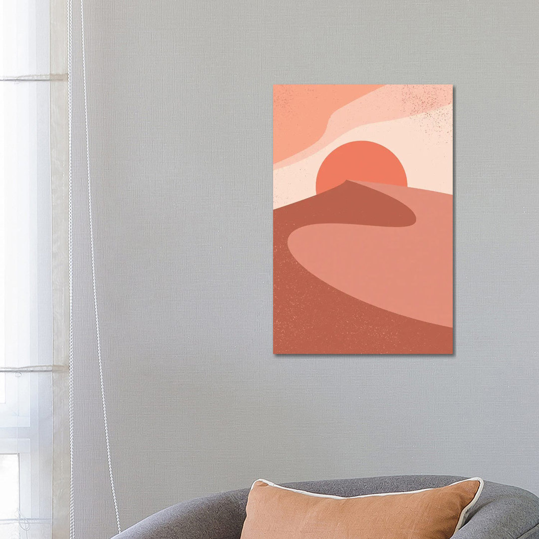 Red Sand Dune Sunset by EnShape - Wrapped Canvas Gallery-Wrapped Canvas Giclée