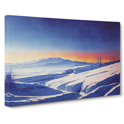 Winter Landscape Sunset Vol.3 - Wrapped Canvas
