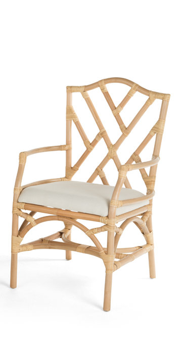 Alderson 20'' H Cotton Upholstered Armchair, Natural