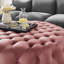 Grand repose-pieds rond en velours Performance-1470650288