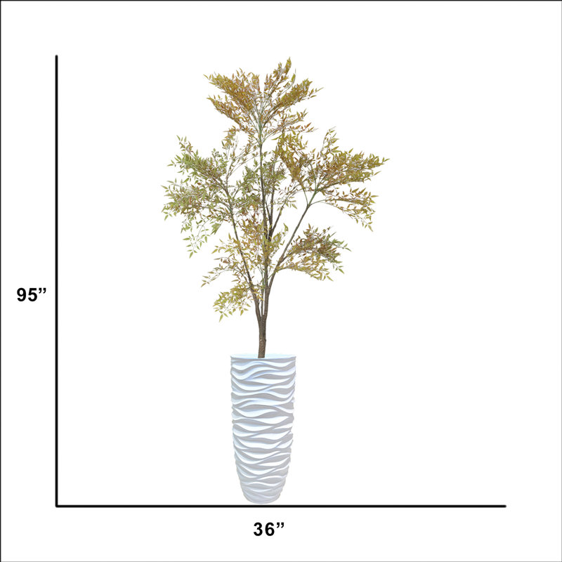 Arbre de bambou artificiel 94,5 po en pot