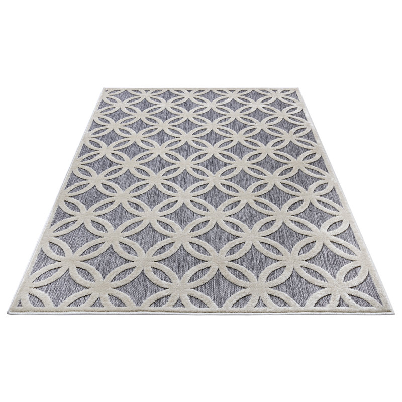 Iconic Grey/Beige Rug, Rectangular 200 x 285cm