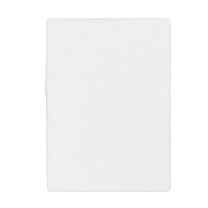 100% Cotton Flannel Flat Sheet, White