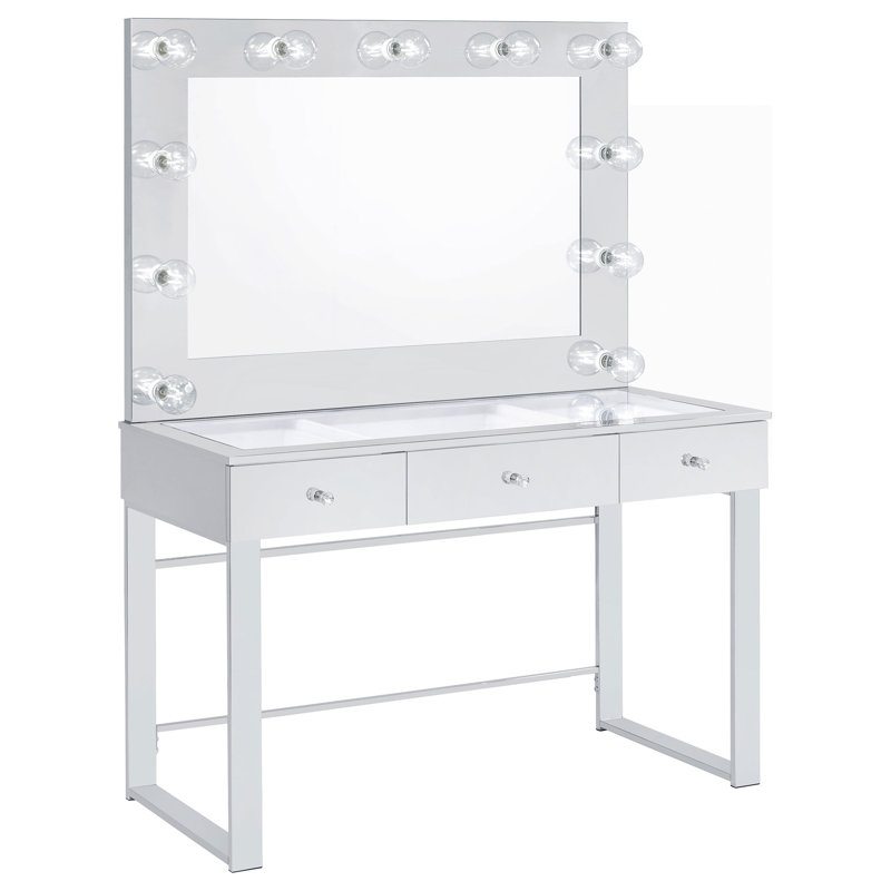 Coiffeuse avec miroir 3 tiroirs Trevor