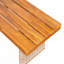 Banc d'extérieur en bois d'acacia 1 pièce, finition teck + osier brun-944549676