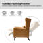 Fauteuil inclinable manuel en simili cuir à oreilles Alexis (ensemble de 2)-1557643742
