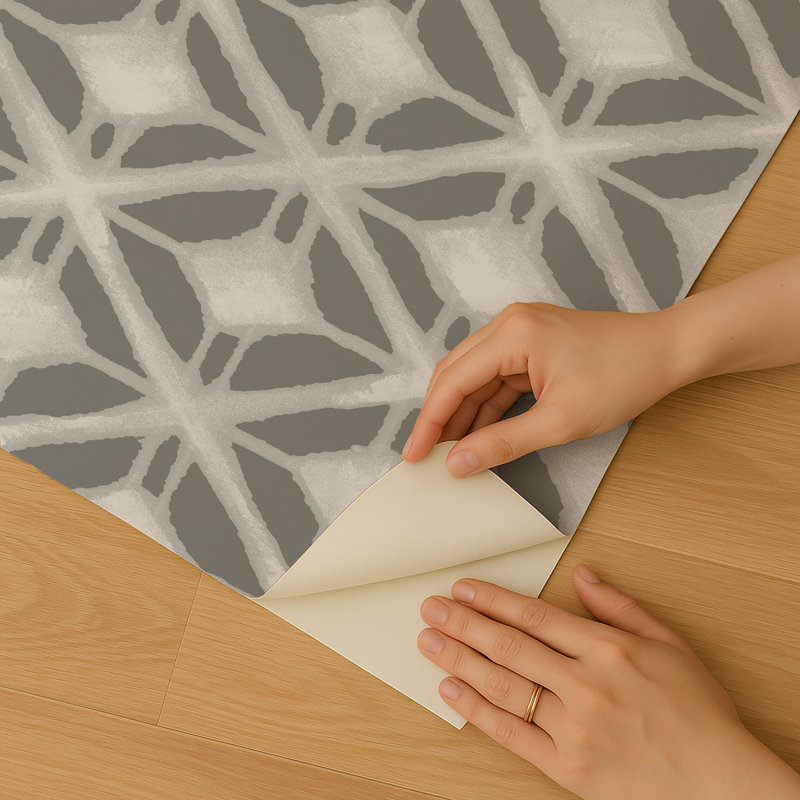 Papier peint adhésif Shibori, Gris