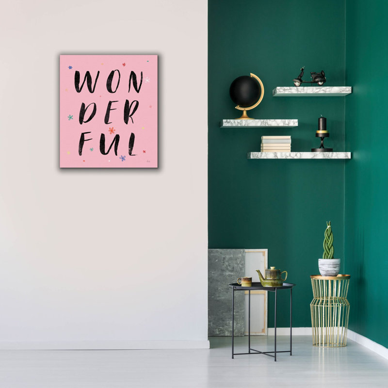 «Colorful Bold Words 1» par Laura Marshall, art mural sur toile, H 30 po x l 26 po x P 1,5 po