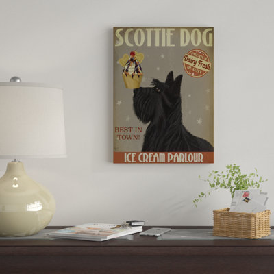 « gaélique terrier ice crème », reproduction d’impression sur toile tendue