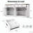 63" Fluted Sideboard Buffet Cabinet with Storage, Modern Coffee Bar Station with 4 Doors and 3 Drawers, Kitchen Storage Console Table for Living Room Dining Room Entryway-1275307439