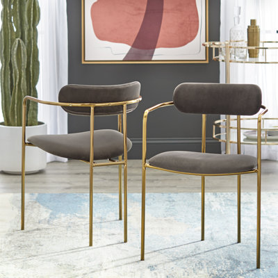 Carrigan 18.5'' H Velvet Upholstered Dining Chair