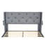 Cadre de lit grand format avec rangement - Lit de rangement relevable avec tête de lit moderne à oreilles, ports USB-174389024