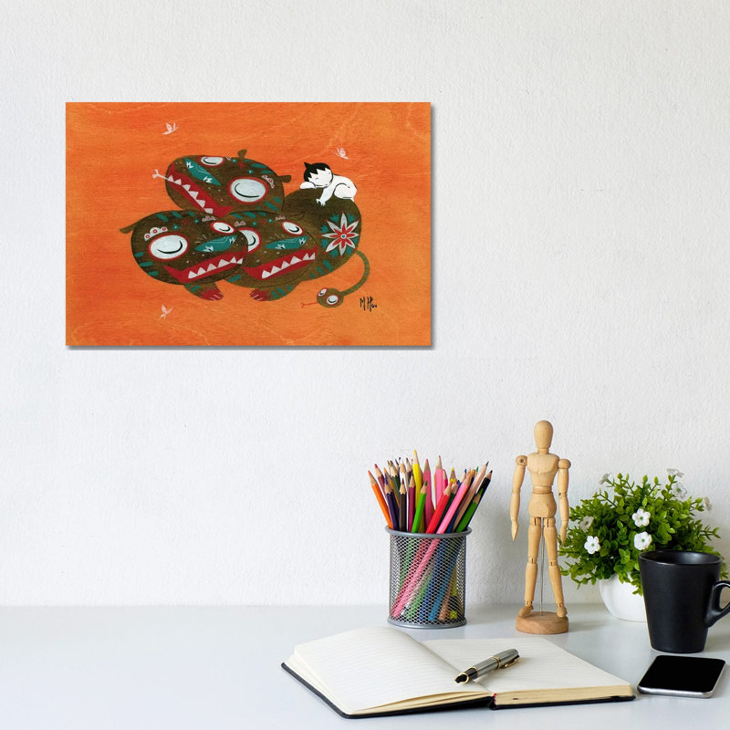 Hellhound by Martin Hsu - Wrapped Canvas Print, 20.32 cm H x 30.48 cm W