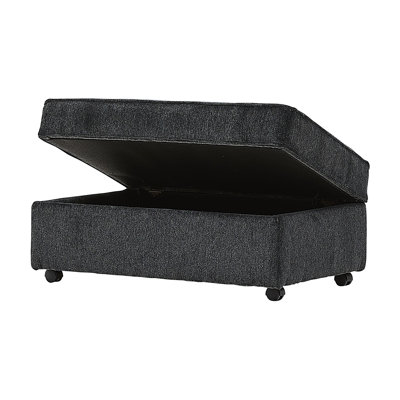Repose-pieds de rangement rembourré avec roulettes 42 "- Cachemire minuit