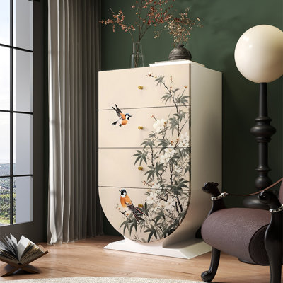 Armoire à quatre tiroirs en bois massif de style chinois